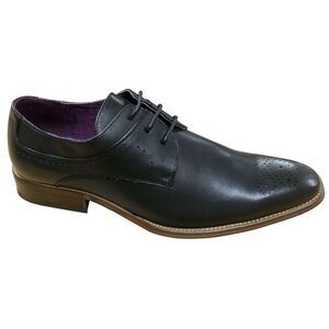 Goor Mens 3 Eye Gibson Brogue / Black